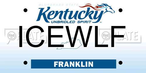 ICEWLF Kentucky License Plate