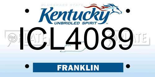ICL4089 Kentucky License Plate