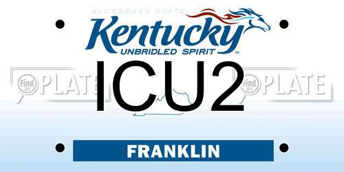 ICU2 Kentucky License Plate