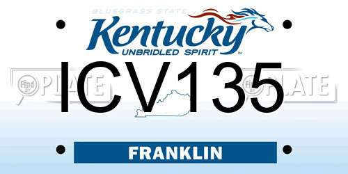 ICV135 Kentucky License Plate