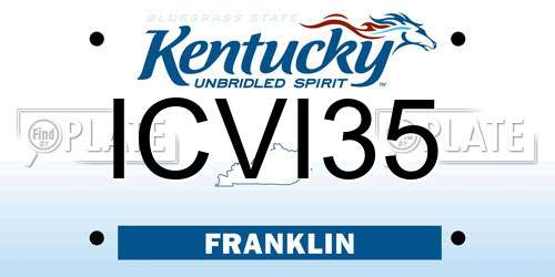 ICVI35 Kentucky License Plate