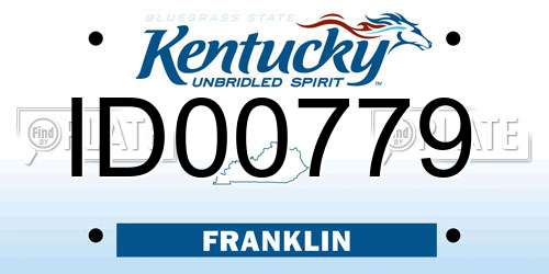 ID00779 Kentucky License Plate