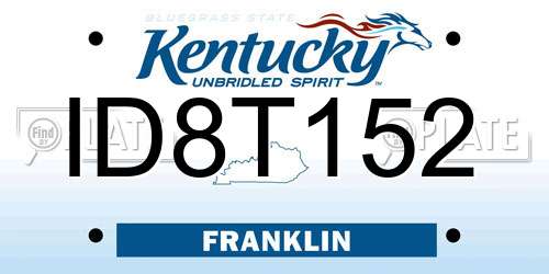 ID8T152 Kentucky License Plate
