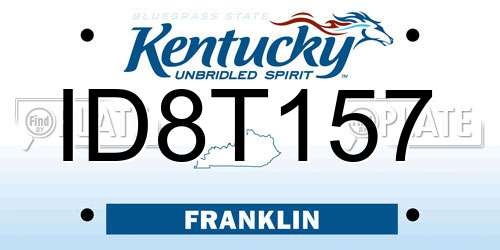 ID8T157 Kentucky License Plate