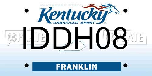IDDH08 Kentucky License Plate