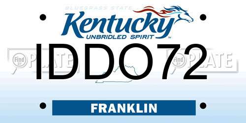 IDDO72 Kentucky License Plate