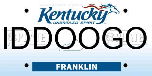 IDDOOGO Kentucky License Plate