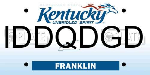 IDDQDGD Kentucky License Plate