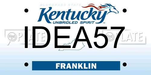 IDEA57 Kentucky License Plate