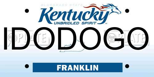 IDODOGO Kentucky License Plate