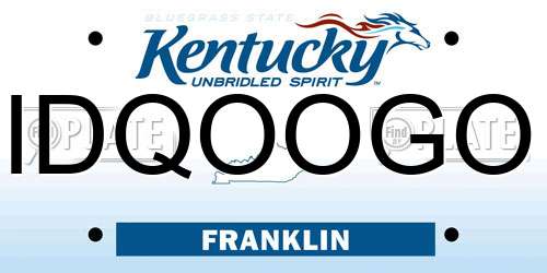 IDQOOGO Kentucky License Plate