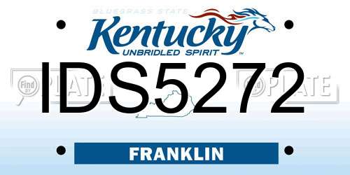 IDS5272 Kentucky License Plate