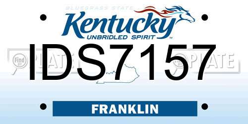 IDS7157 Kentucky License Plate