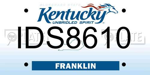 IDS8610 Kentucky License Plate