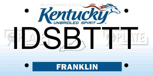 IDSBTTT Kentucky License Plate