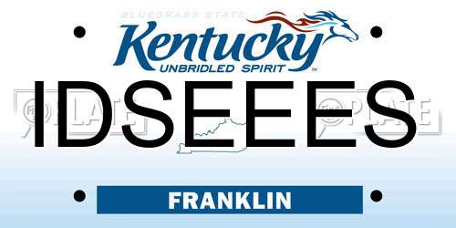 IDSEEES Kentucky License Plate