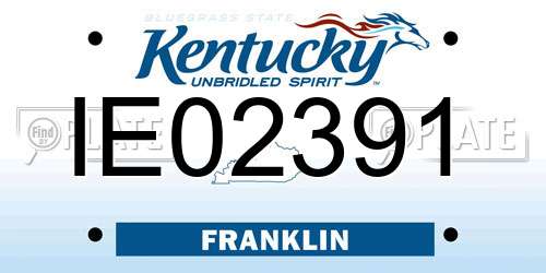 IE02391 Kentucky License Plate
