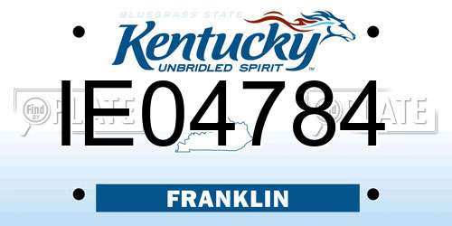 IE04784 Kentucky License Plate