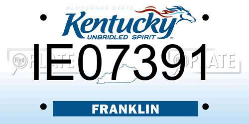 IE07391 Kentucky License Plate