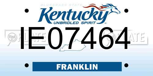 IE07464 Kentucky License Plate