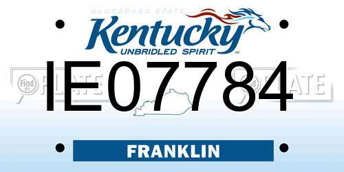 IE07784 Kentucky License Plate