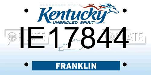 IE17844 Kentucky License Plate