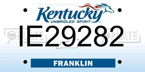 IE29282 Kentucky License Plate