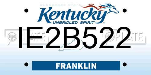 IE2B522 Kentucky License Plate