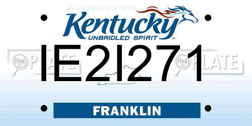 IE2I271 Kentucky License Plate