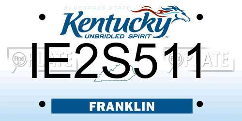 IE2S511 Kentucky License Plate