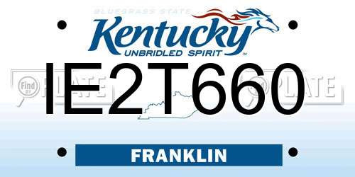 IE2T660 Kentucky License Plate