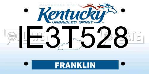 IE3T528 Kentucky License Plate