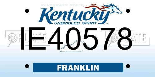 IE40578 Kentucky License Plate