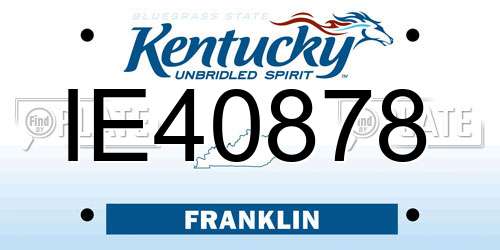 IE40878 Kentucky License Plate
