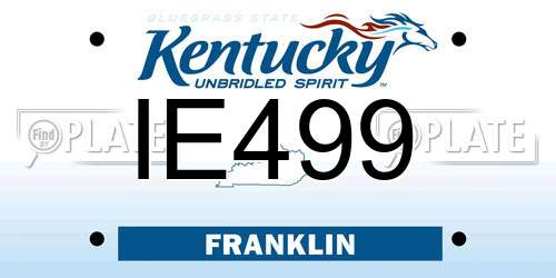 IE499 Kentucky License Plate