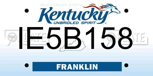 IE5B158 Kentucky License Plate