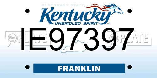 IE97397 Kentucky License Plate