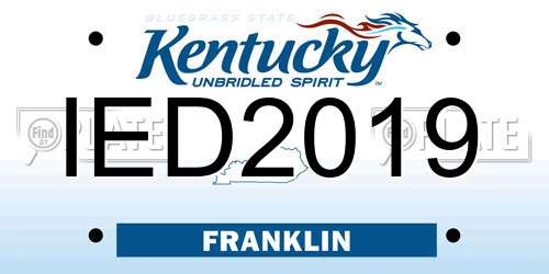 IED2019 Kentucky License Plate