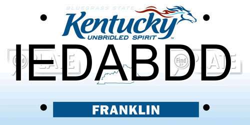 IEDABDD Kentucky License Plate
