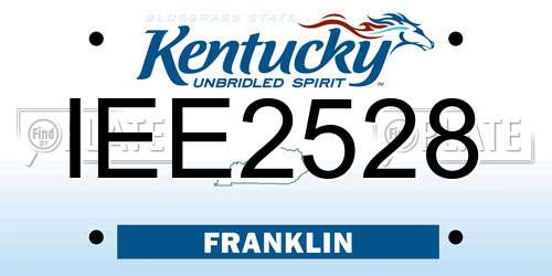 IEE2528 Kentucky License Plate