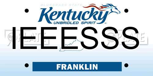 IEEESSS Kentucky License Plate