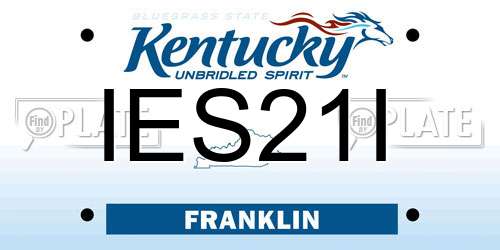 IES21I Kentucky License Plate