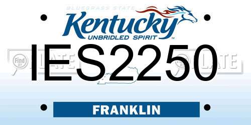 IES2250 Kentucky License Plate