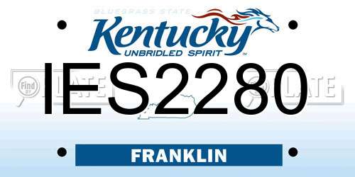 IES2280 Kentucky License Plate