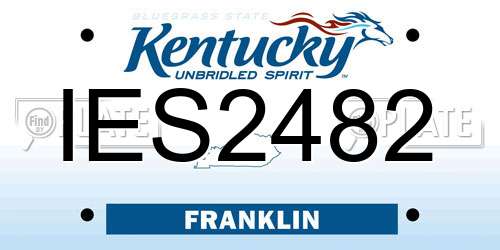 IES2482 Kentucky License Plate