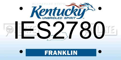 IES2780 Kentucky License Plate