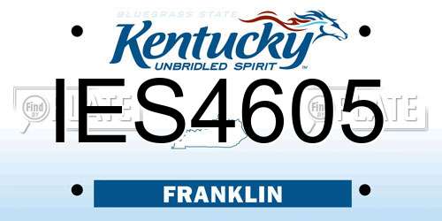 IES4605 Kentucky License Plate