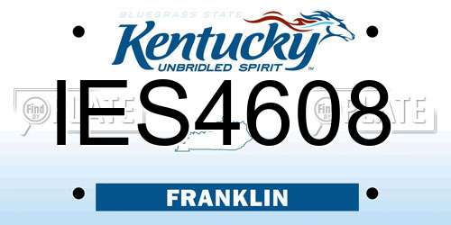 IES4608 Kentucky License Plate