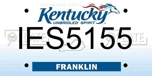 IES5155 Kentucky License Plate