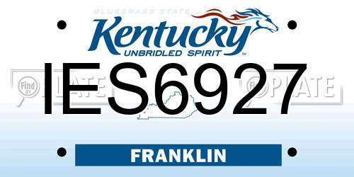 IES6927 Kentucky License Plate
